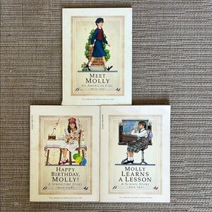American Girl Molly Book Trio - Cream and Blue Covers